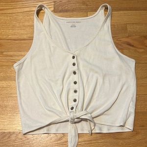 AE button up knotted tanktop
